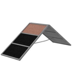 Dog Agility Equipment Ramp with Non-slip Surface, A-frame, Agility Equipment Ramp for All Breed Dogs, Gray