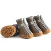 Non Slip Dog Shoes Warm Plush Lining Breathable Pet Boots for Paw Protection