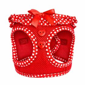 American River Choke Free Dog Harness Polka Dot Collection (Color: Red Polka Dot, size: X-Large)