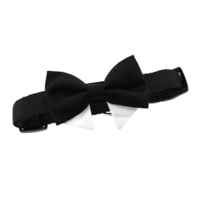 Universal Dog Bow Tie (Color: Black with Starter Collar, size: 2X-Large)