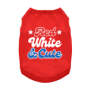 Red White and Cute Dog Shirt