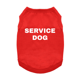 Service Dog Dog Shirt (Color: Flame Scarlet Red, size: 2X-Large)