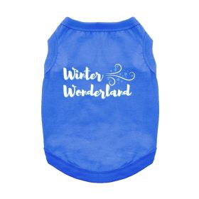 Winter Wonderland Dog Shirt (Color: Blue, size: 2X-Large)