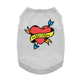 Mom Tattoo Dog Shirt (Color: Glacier Gray, size: large)