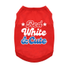 Red White and Cute Dog Shirt