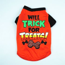 Breathable cool cotton vest for dogs in summer (Option: Orange-S)