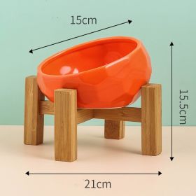 Pet Supplies Bowl Ceramic Cat Bowl Dog Bowl Oblique Mouth (Option: redset)