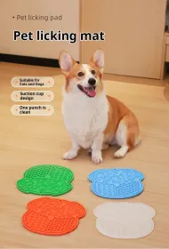Lick Mat For Dogs And Cats Dog Slow Feeder Mat With Strong Suction (Option: Transparent)