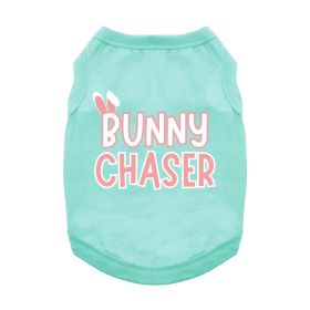 Bunny Chaser Dog Shirt (Color: Teal, size: small)