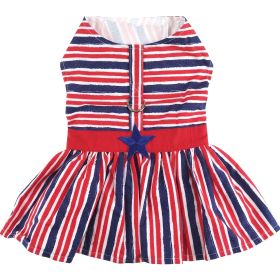 Patriotic Dog Dress with Matching Leash (size: X-Small)