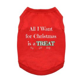 All I Want For Christmas Dog Shirt (Color: Red, size: medium)
