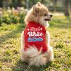 Red White and Cute Dog Shirt
