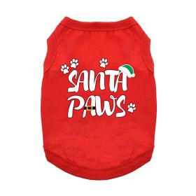 Santa Paws Dog Shirt (Color: Red, size: medium)