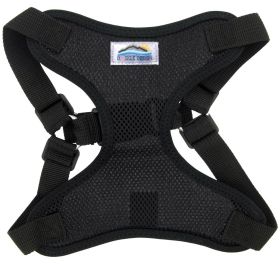 Wrap and Snap Choke Free Dog Harness by Doggie Design (Color: Black, size: medium)