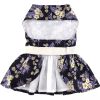 Purple Twilight Hawaiian Dog Dress with Matching Leash